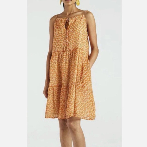 Reistor Dresses & Skirts - Madewell X Reistor Floral Orange Cami Dress